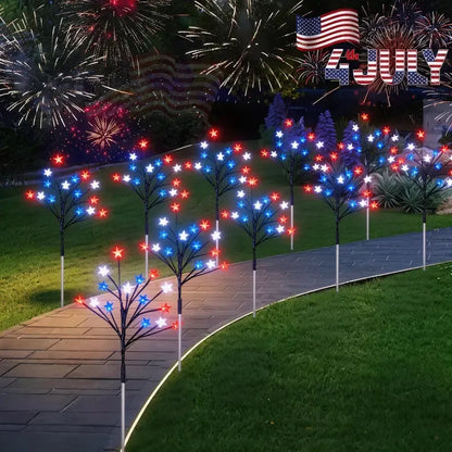 🔥MADE IN USA-8-Piece Flag Light Set🔥 – 4th of July Decorations with 8 Lighting Modes