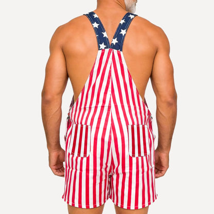 🔥Last Day Sale 49%🔥American Flag Unisex Overalls Shorts