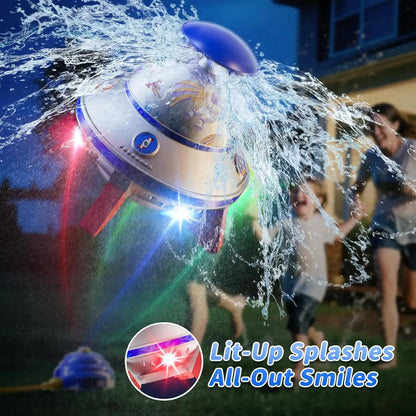 🌈50% OFF TODAY🚀 Spinning UFO Water Sprinkler with Lights