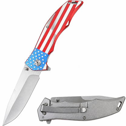USA American Flag Patriotic Pocket Knife