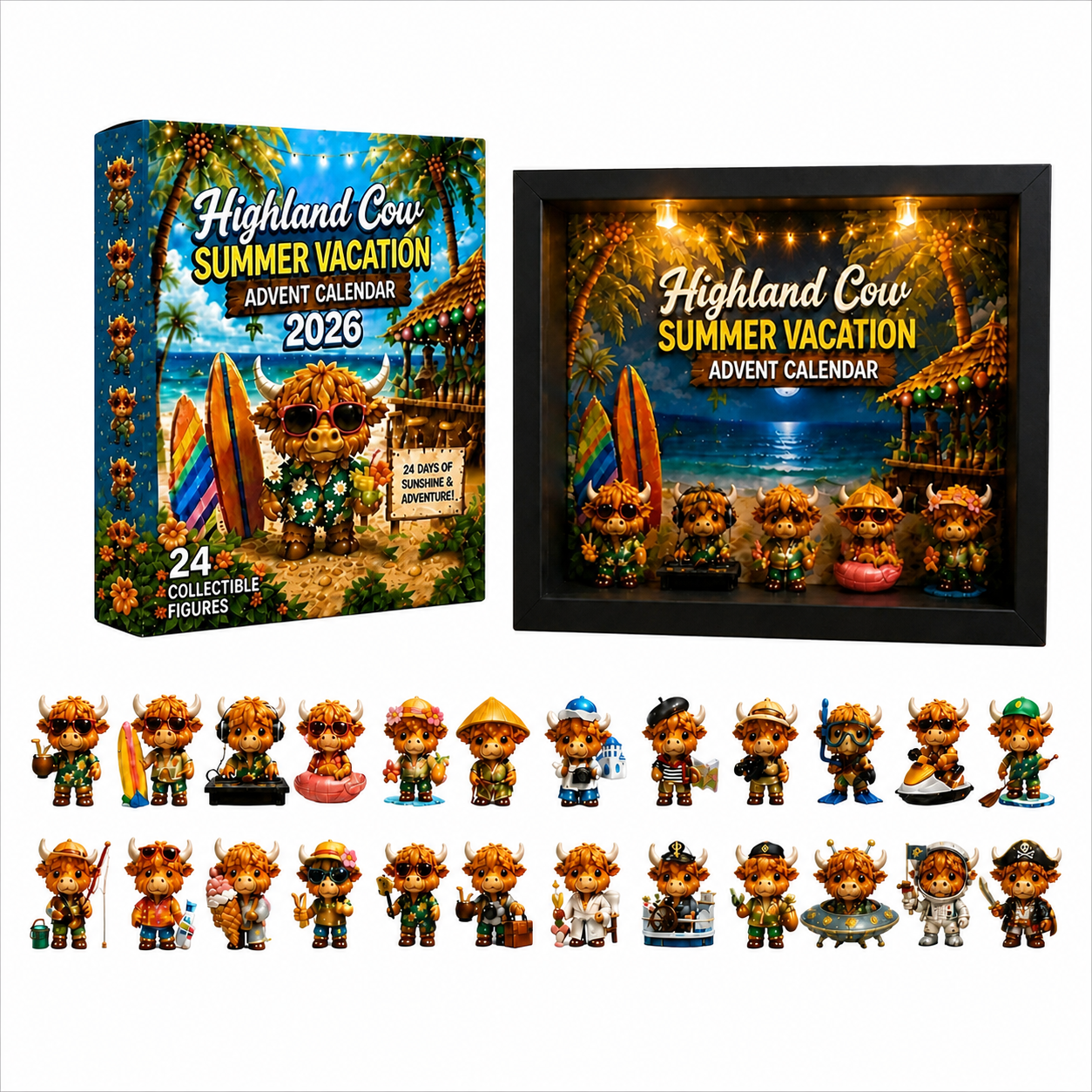 💥Hot Selling Surprise🐮Highland Cow Summer Vacation Advent Calendar 2026
