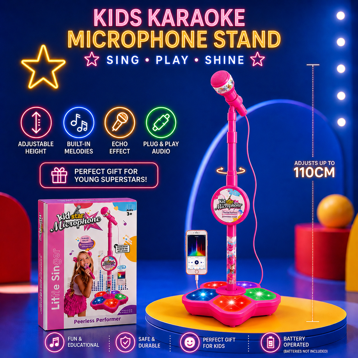 ToyVault™ Kids Karaoke Microphone