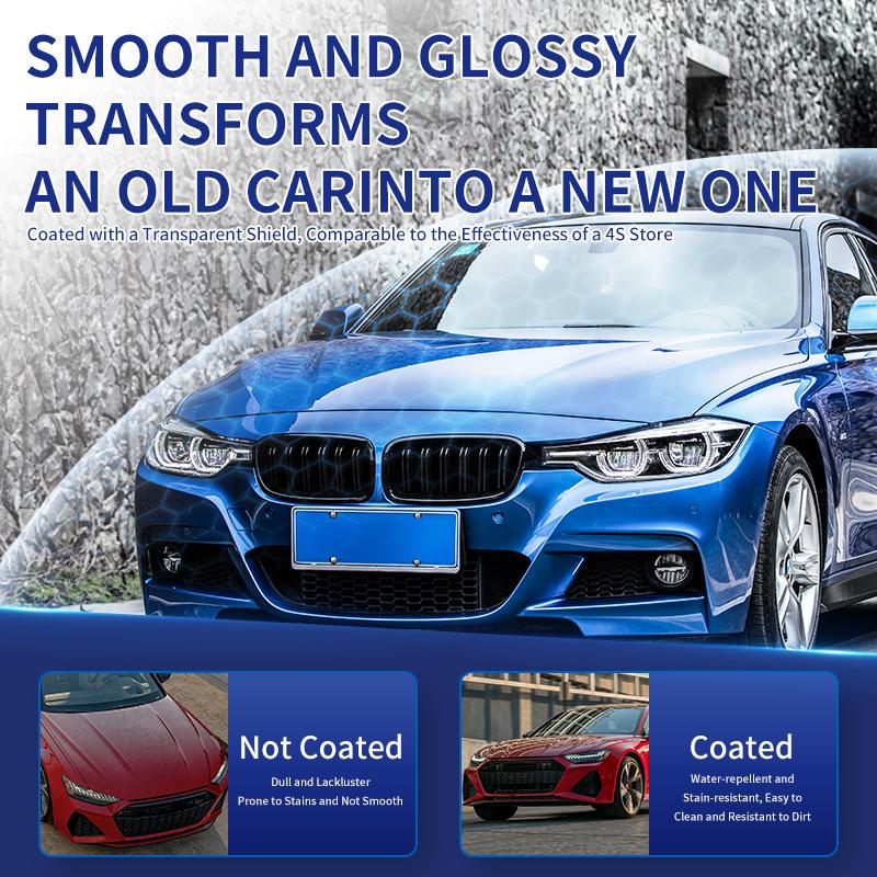 Advanced Silica Car Coating Spray - Safe for All Paints & Ceramic Coatings, Hydrophobic & Streak-Free