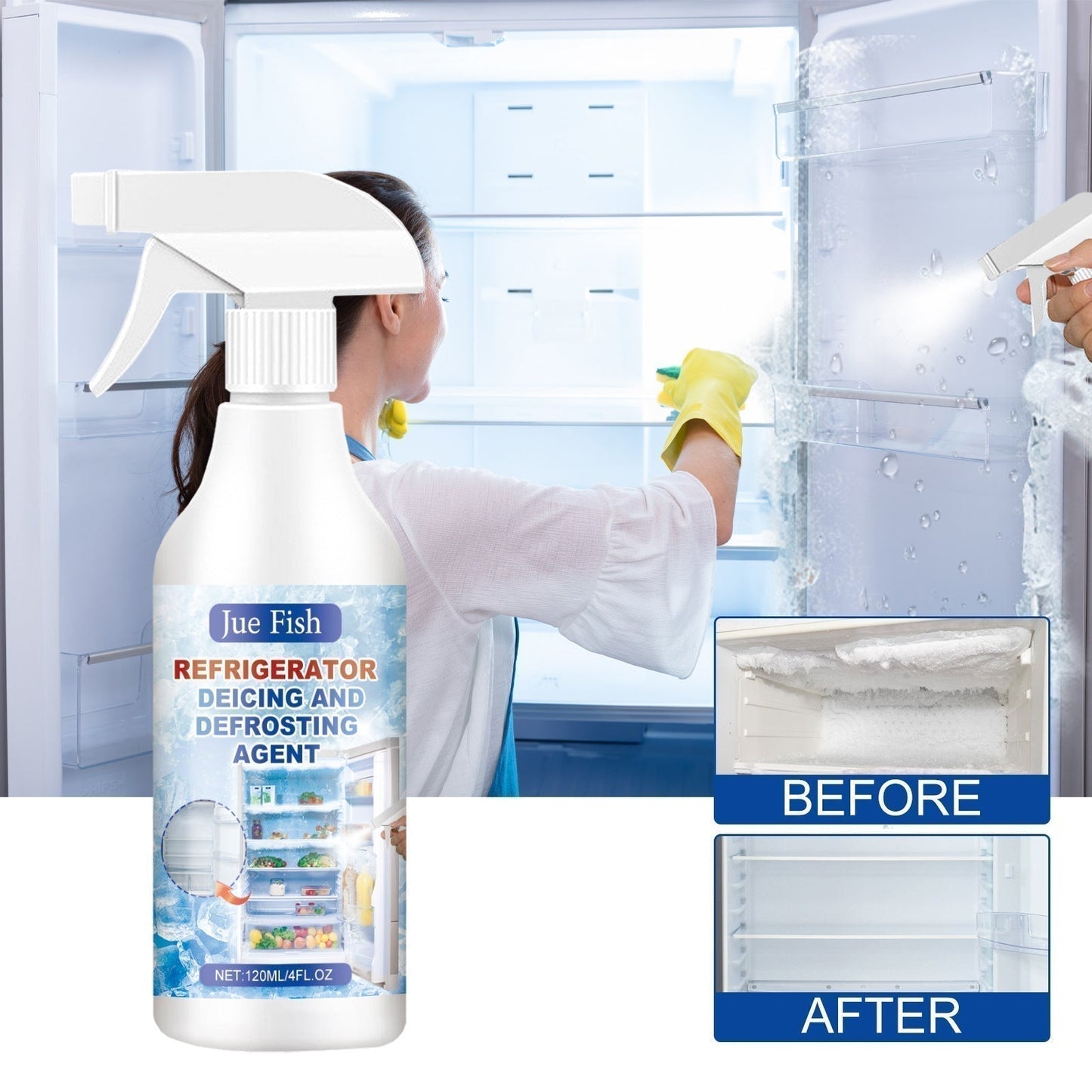 🧊 50% OFF Today | Fast Ice Melt Defrost Spray + FREE Ice Scraper