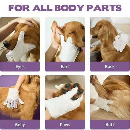 🔥Summer Solstice Limited Special Offer 40% Off！-Rinse-Free Pet Cleaning Deodorizing Gloves