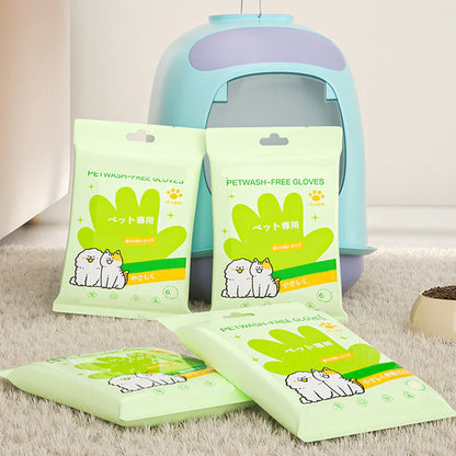 🔥Summer Solstice Limited Special Offer 40% Off！-Rinse-Free Pet Cleaning Deodorizing Gloves