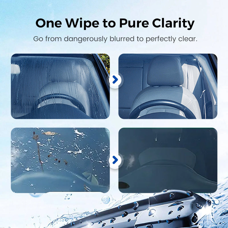 🔥Limited-time half-price offer – Auto Glass Oil Film Remover for Crystal Clear Windows