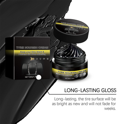 🥳 2026 HOT SALE💞Car Tire Care Wax - Anti-Cracking, UV Protection & Restores Deep Black Gloss | Safe on Rubber, No Harsh Chemicals, 50g