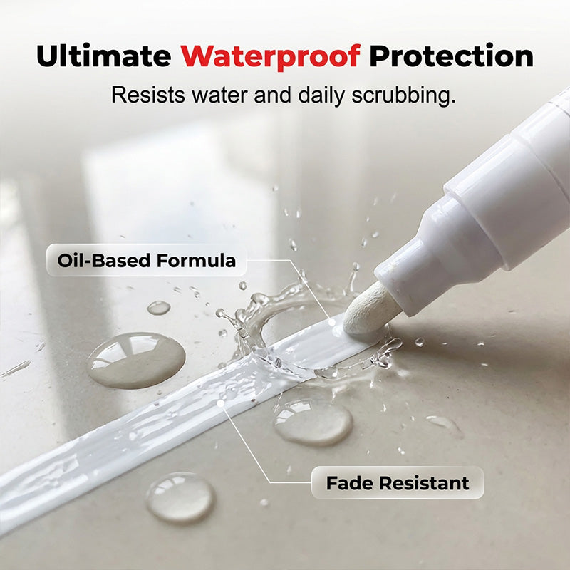 ✨One Marker, Endless Uses – Waterproof, Fade-Proof Paint Pen for Tires, Shoes, Cups & Tile Grout✨