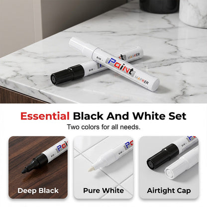 ✨One Marker, Endless Uses – Waterproof, Fade-Proof Paint Pen for Tires, Shoes, Cups & Tile Grout✨