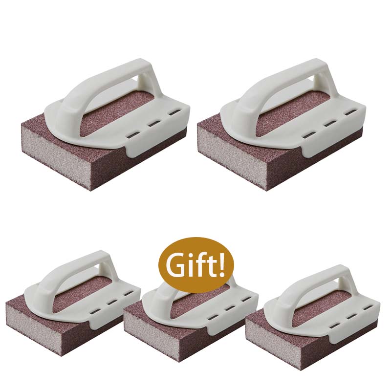 🧽🔥2026 HOT SALE🍳Emery Sponge Scrubber – Removes burnt grease & rust instantly. Flexible & durable, ergonomic handle. A heavy-duty cleaning essential. 🍳✨