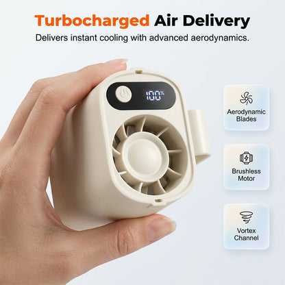 🔥HOT SALE 50% OFF – Multi-Wear Portable Cooling Fan | Beat Heat Hands-Free Anywhere ❄️💨