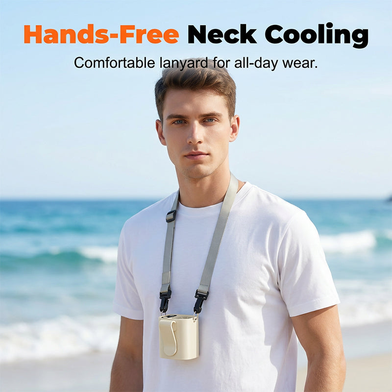 🔥HOT SALE 50% OFF – Multi-Wear Portable Cooling Fan | Beat Heat Hands-Free Anywhere ❄️💨