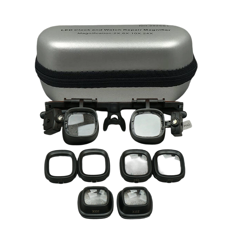 Precision LED Magnifier Glasses – Interchangeable Lenses, Dual LED, Hands-Free 💡