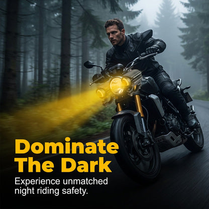 Second one is 50% OFF💥Universal Motorcycle LED Spotlight Dual Color Auxiliary Driving Light