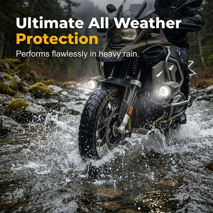 Second one is 50% OFF💥Universal Motorcycle LED Spotlight Dual Color Auxiliary Driving Light