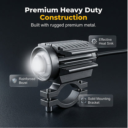 Second one is 50% OFF💥Universal Motorcycle LED Spotlight Dual Color Auxiliary Driving Light