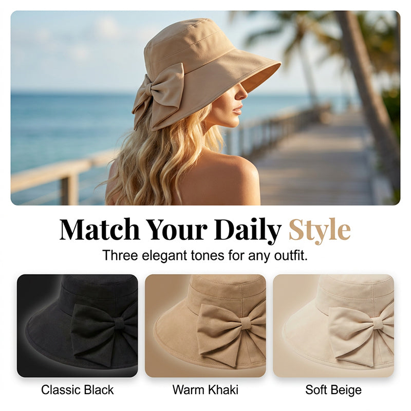 🔥 2026 Hot Sale 💖 Women's Bowknot Wide-Brim UV Protection Sun Hat