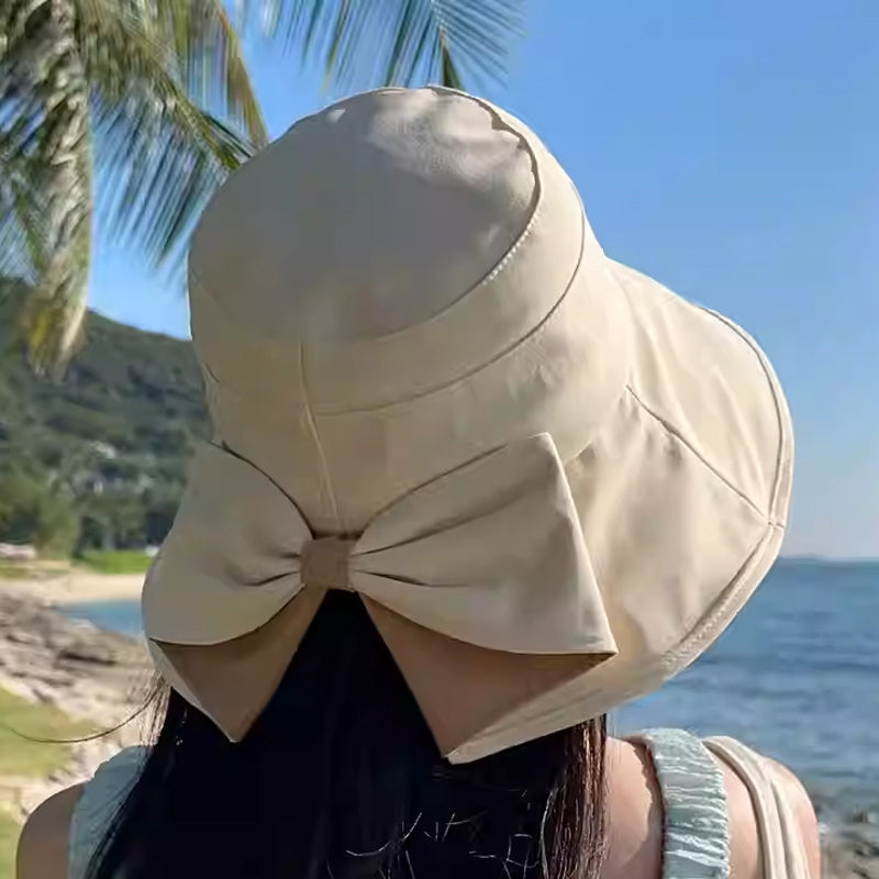 🔥 2026 Hot Sale 💖 Women's Bowknot Wide-Brim UV Protection Sun Hat
