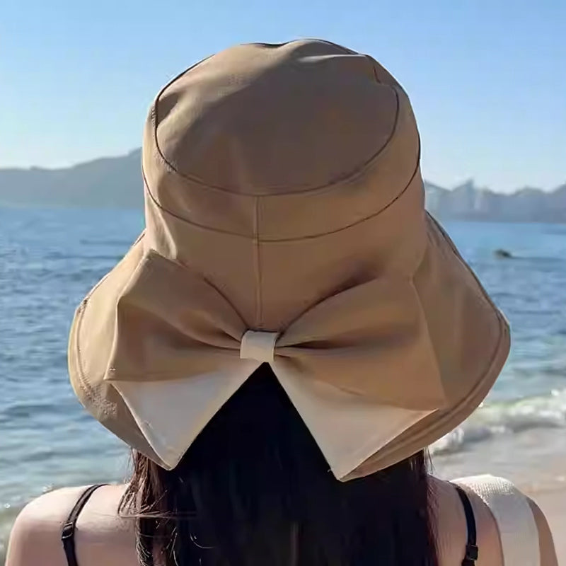 🔥 2026 Hot Sale 💖 Women's Bowknot Wide-Brim UV Protection Sun Hat