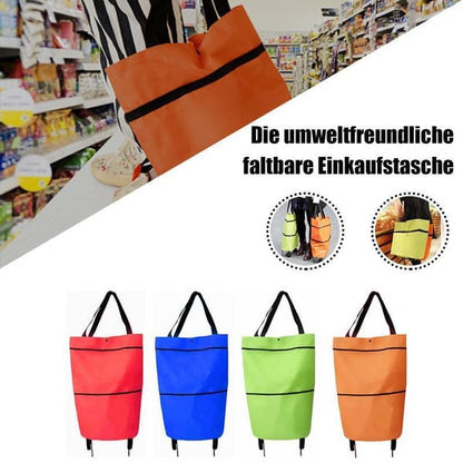 🛍️2-in-1 Foldable Shopping Cart✨
