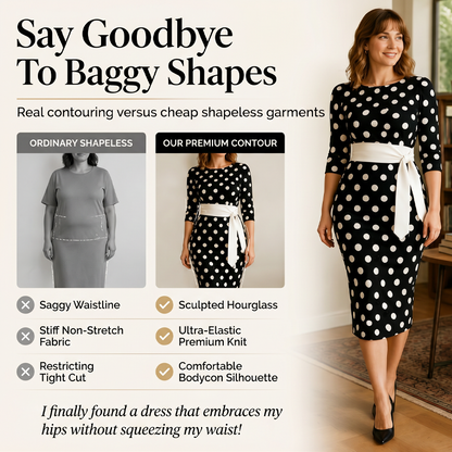 🔥 Best Seller |Women's Retro Polka Dot Midi Dress