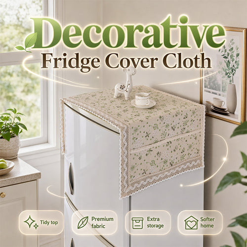 💖LAST DAY SALE!!💖✨Decorative Cotton Linen Refrigerator Top Cover with Storage Pockets