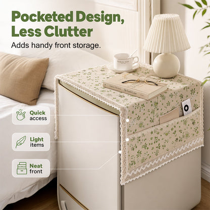 💖LAST DAY SALE!!💖✨Decorative Cotton Linen Refrigerator Top Cover with Storage Pockets