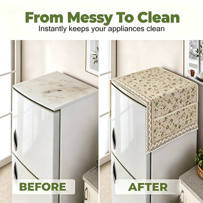 💖LAST DAY SALE!!💖✨Decorative Cotton Linen Refrigerator Top Cover with Storage Pockets