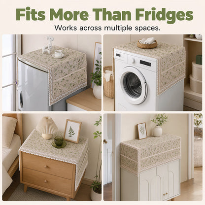 💖LAST DAY SALE!!💖✨Decorative Cotton Linen Refrigerator Top Cover with Storage Pockets