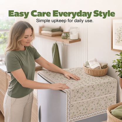 💖LAST DAY SALE!!💖✨Decorative Cotton Linen Refrigerator Top Cover with Storage Pockets