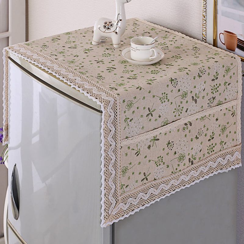 💖LAST DAY SALE!!💖✨Decorative Cotton Linen Refrigerator Top Cover with Storage Pockets