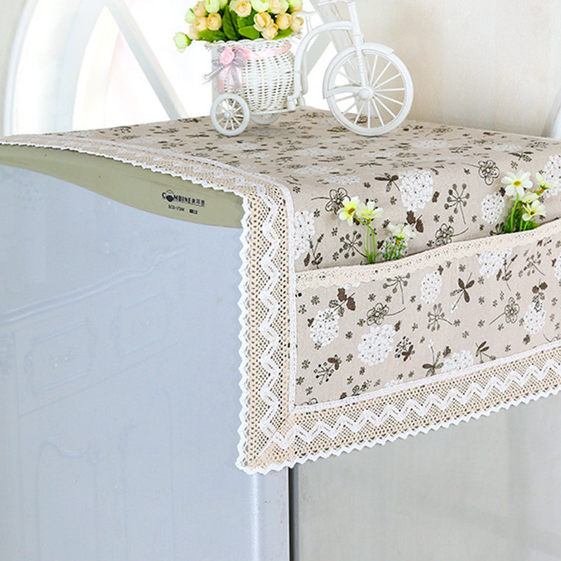 💖LAST DAY SALE!!💖✨Decorative Cotton Linen Refrigerator Top Cover with Storage Pockets