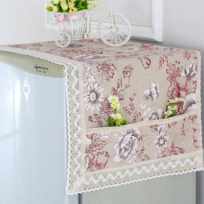 💖LAST DAY SALE!!💖✨Decorative Cotton Linen Refrigerator Top Cover with Storage Pockets