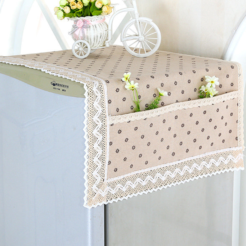 💖LAST DAY SALE!!💖✨Decorative Cotton Linen Refrigerator Top Cover with Storage Pockets