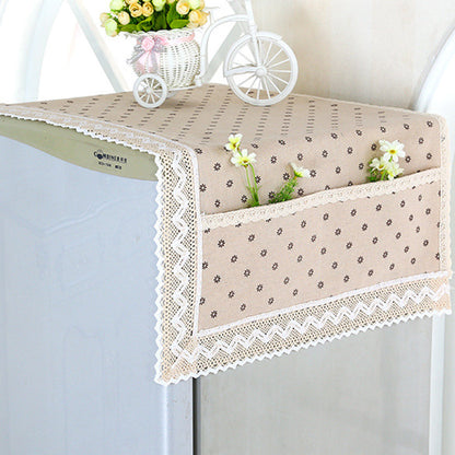 💖LAST DAY SALE!!💖✨Decorative Cotton Linen Refrigerator Top Cover with Storage Pockets