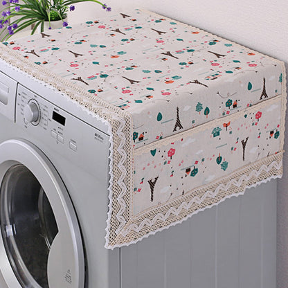 💖LAST DAY SALE!!💖✨Decorative Cotton Linen Refrigerator Top Cover with Storage Pockets