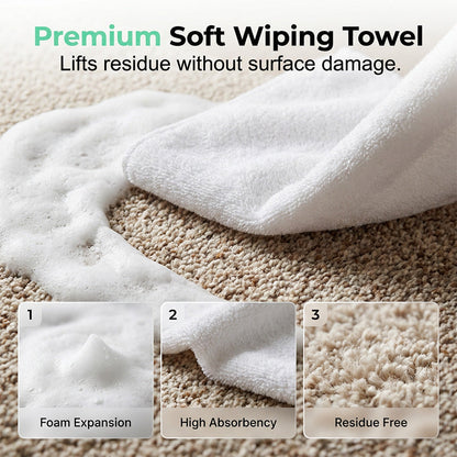 💥Hot Sale 50% off❤️Waterless Carpet Foam Stain Remover with Towel