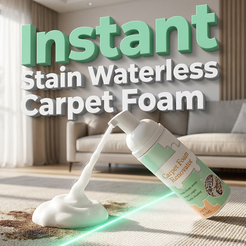 💥Hot Sale 50% off❤️Waterless Carpet Foam Stain Remover with Towel