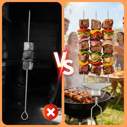 🔥3-Prong Stainless Steel BBQ Kebab Skewer